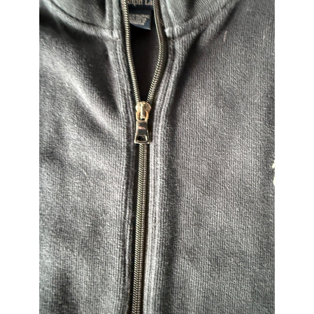 Polo Ralph Lauren Mens Full Zip Track Jacket Black & White Stripes - Picture 7 of 16